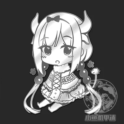 3 шт./компл. аниме Kobayashi san Chi no Maid Dragon KannaKamui Toru Косплей Металлическая Наклейка для
