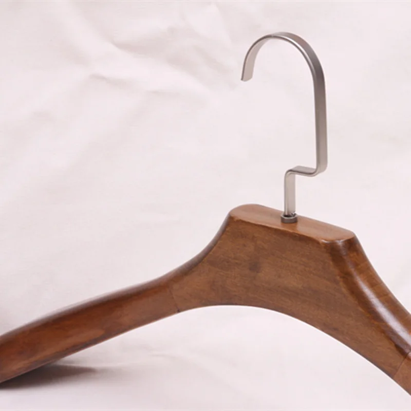 5 шт./лот качественные винтажные деревянные вешалки для одежды из цельного дерева