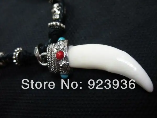 5 шт. тибетская настоящая белая крутая кость волка готические байкерские