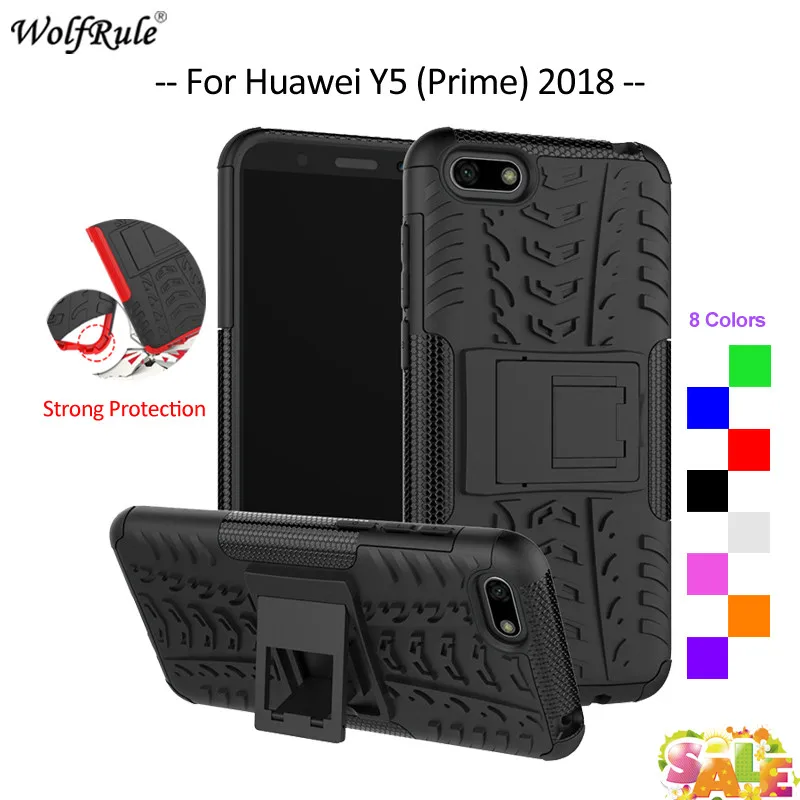 

Чехол для Huawei Y5 Prime 2018, ТПУ и ПК, с держателем, армированный бампер, чехол для телефона Huawei Y5 2018, чехол для Huawei Honor 7S 5,45 дюйма