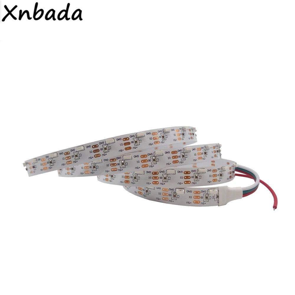 

Светодиодный светильник WS2812B WS2812 4020SMD, 60 пикселей/светодиодов/м, индивидуально адресуемый умный ws2812 IC, боковой светильник, Светодиодная лент...