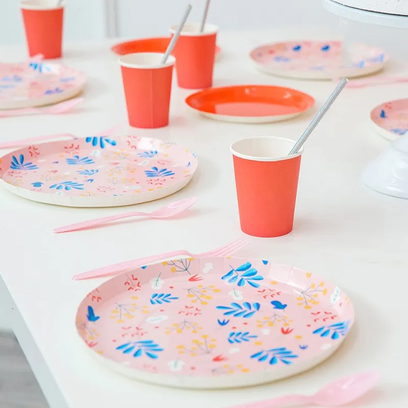 8 шт./упак. набор одноразовых бумажных поддонов в деревенском стиле для свадьбы