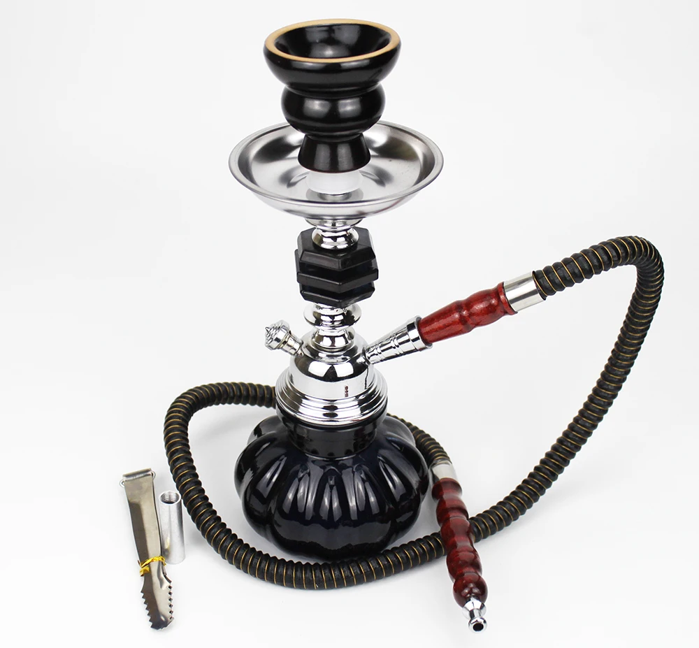 Стеклянный кальян набор с 1 шланг керамическая чаша Nargile Sheesha Narguile Chicha Cachimbas трубка для кальяна портативный стеклянный кальян набор