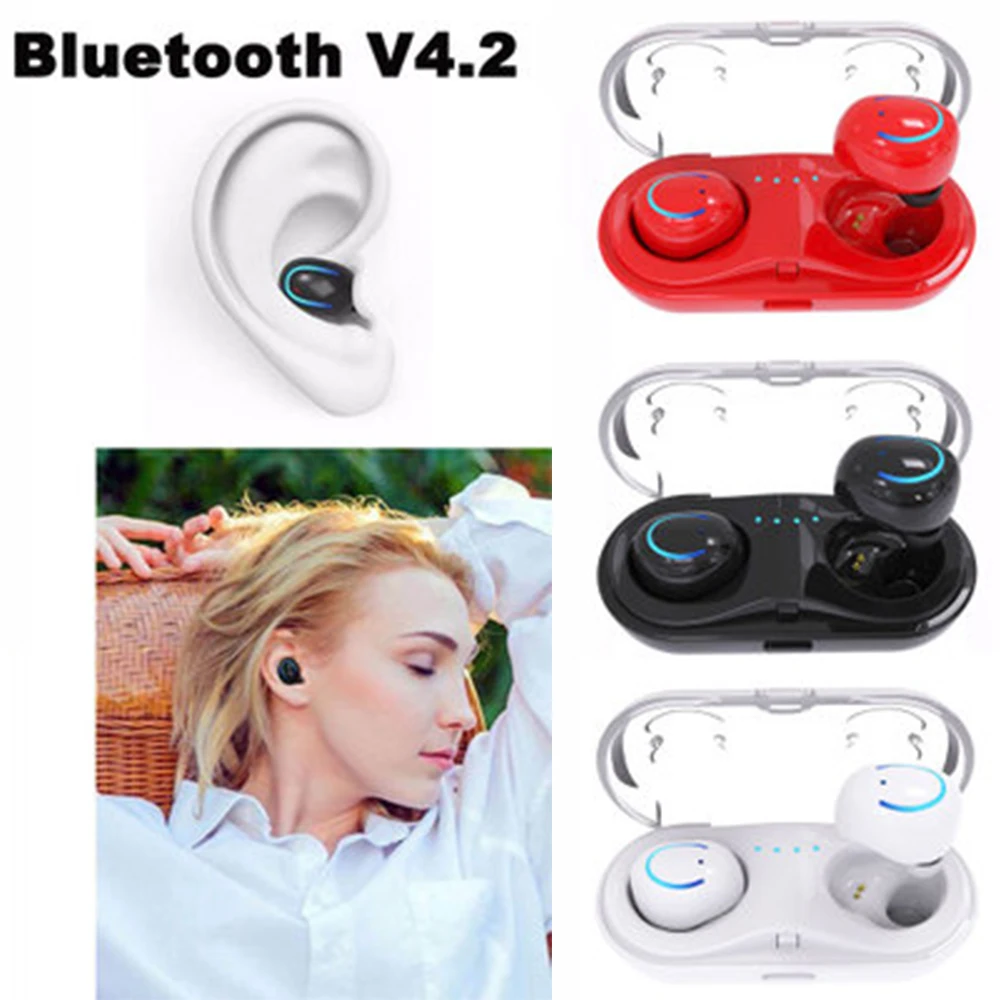 Bluetooth гарнитура с двойным ухом и зарядным отсеком HBQ Q18tws Беспроводная мини