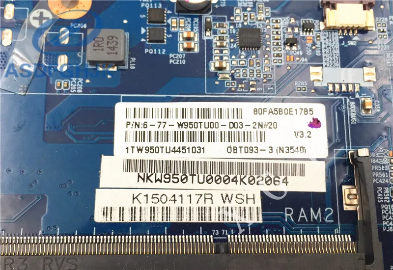 Материнская плата для ноутбука 6 71 W54T0 D03 77W950TU00 2N Hasee Raytheon clevo W950TU материнская DDR3L 100%