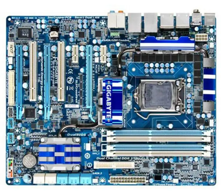 Для Gigabyte GA-P55-UD5 использоваться для настольных ПК P55-UD5 P55 разъем LGA 1156 DDR3 ATX на продажу