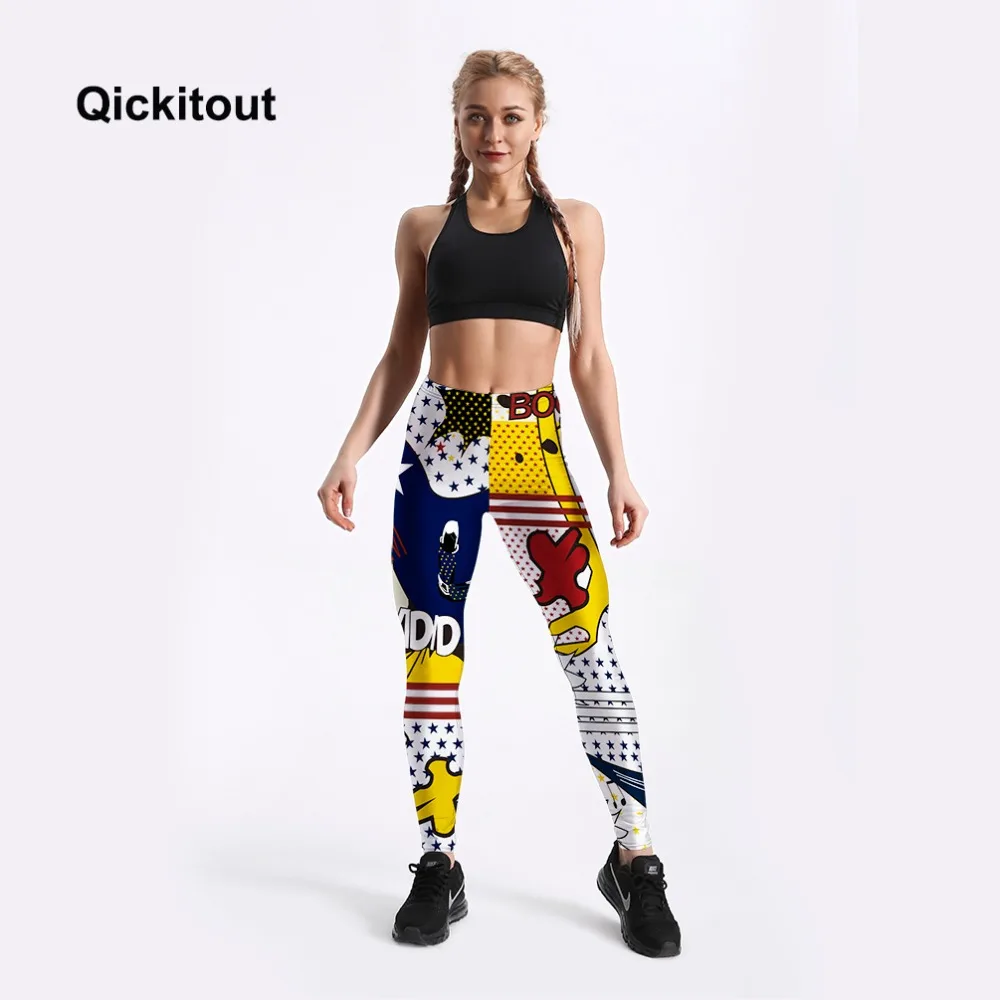 Qickitout 2018 Быстросохнущий готический Леггинсы для женщин модные ботильоны-Длина