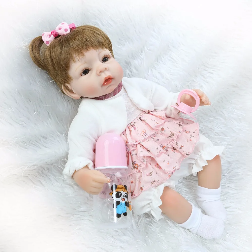 NPK силиконовая кукла reborn 18 &quot40 см милые куклы для новорожденных девочек bebes bonecas