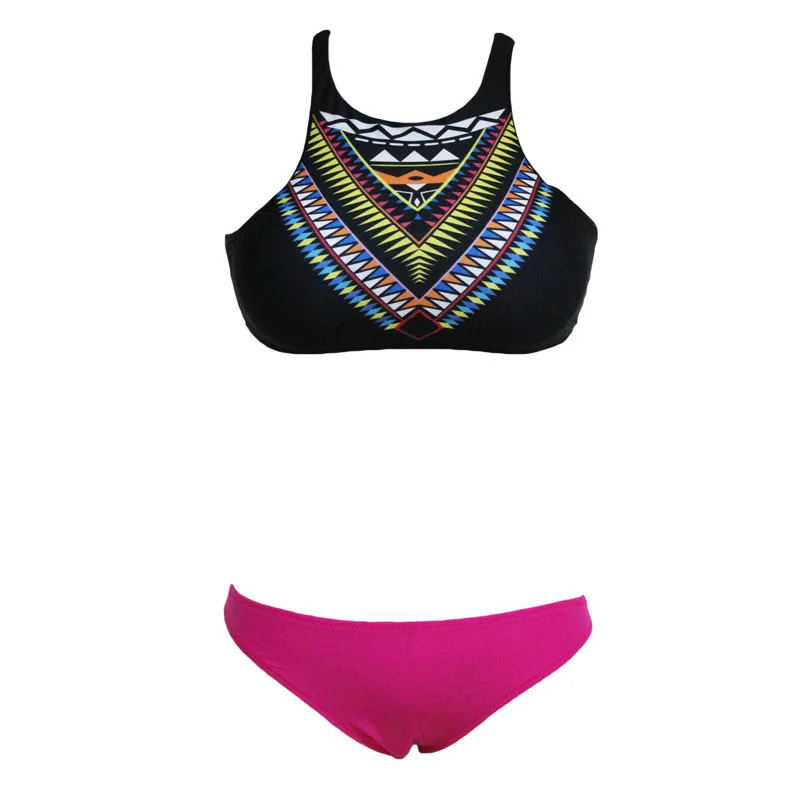 Сексуальный бразильский комплект бикини новинка 2017 Майки с лямкой на шее женский