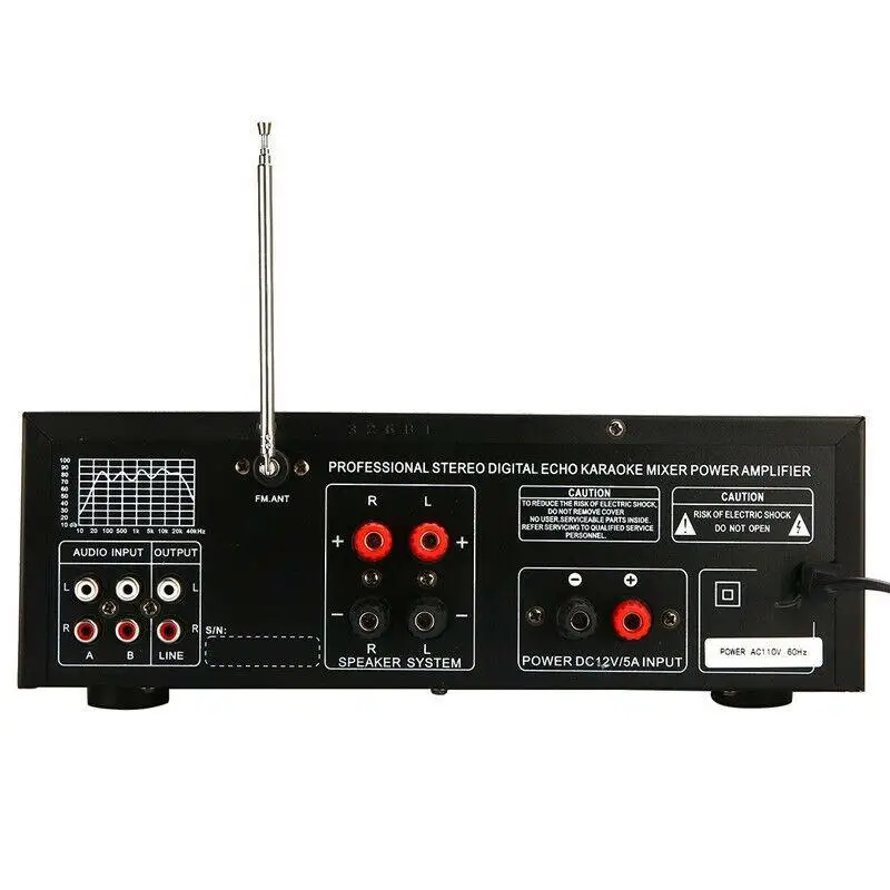 LeadingStar 800 Вт 110 В 2Ch Bluetooth домашний усилитель стерео питание Эквалайзер EQ караоке