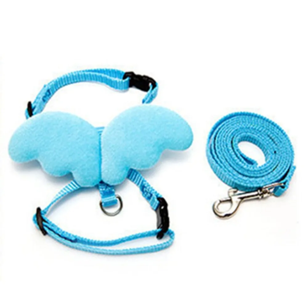 Регулируемый ангел крыло сундук для собак жилет поводок ремень набор дышащая