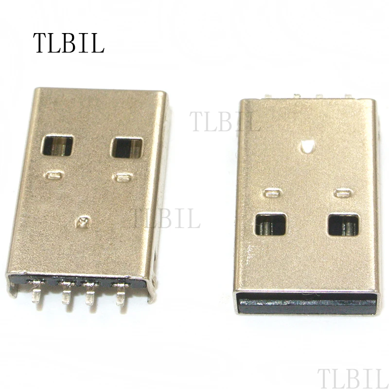 Высококачественный разъем USB 2 0 типа A 10 шт. 4 контактный для пайки SMT футовый