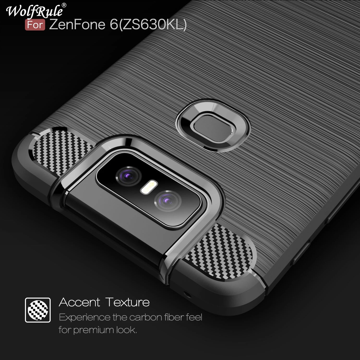

Case Asus Zenfone 6 ZS630KL 2019 Case 6.4" Zenfone 6 Tough Bumper Carbon Fiber Cover For Asus Zenfone 6 2019/Zenfone 6Z Cover