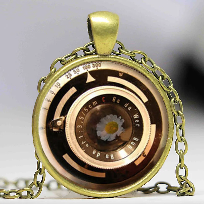 Винтажная Подвеска для объектива ювелирное ожерелье камера | Украшения и