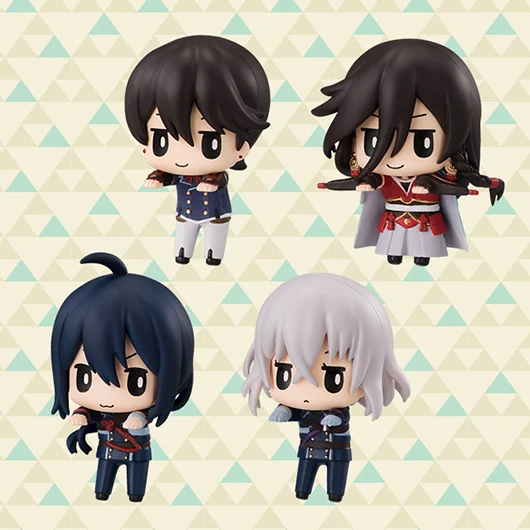 4 шт./лот японская оригинальная Аниме Фигурка Q версия Touken Ranbu онлайн экшн фигурка
