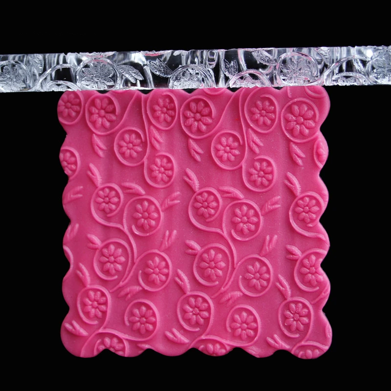 14 видов стилей акриловая Скалка Для Fondant(сахарная) торт впечатление Скалка тесто ролик тиснение Инструменты для выпечки - Цвет: E187
