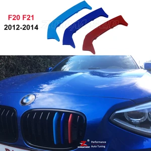 3D Передняя решетка радиатора, пластиковые полосы, наклейки на гриль для 2012-2014 BMW 1 серии F20 F21 M Sport 116i 118i 120i 125i M135i