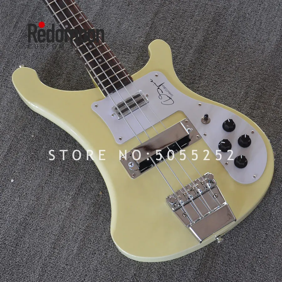 Заводской заказ 4 струны Rickenback bass 4003 с 2 гнездами шею через корпус для