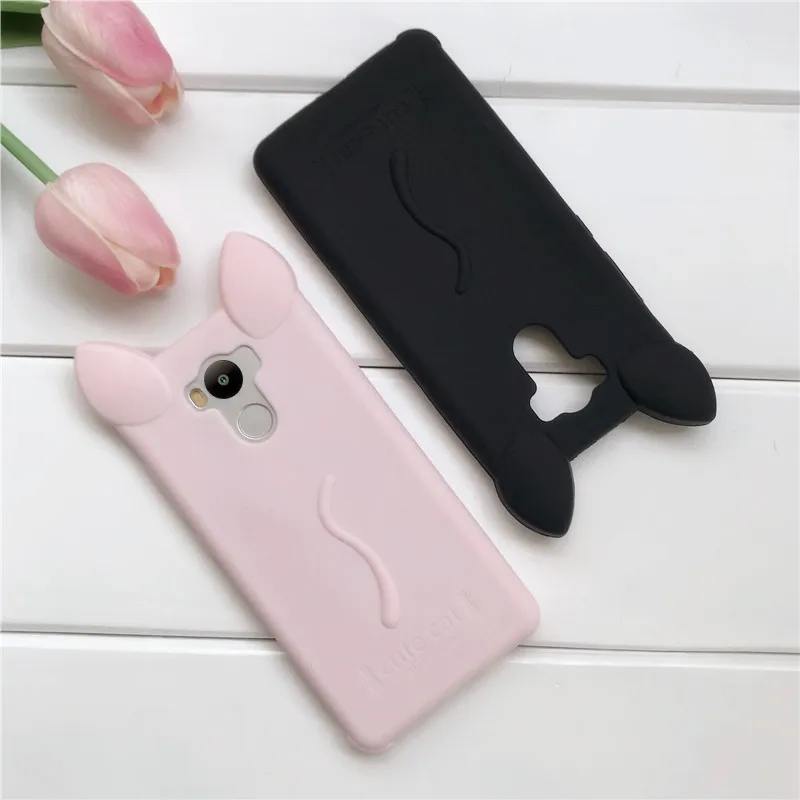 Xiaomi Redmi 4 чехол Роскошный 3D Мультяшные кошачьи уши Мягкий силиконовый Полный