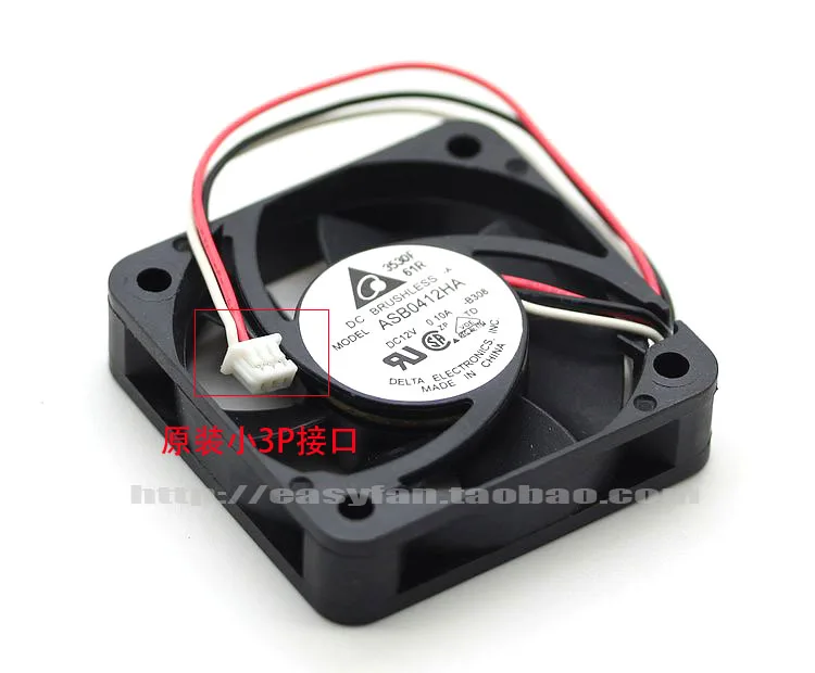 Вентилятор охлаждения сервера Delta Electronics ASB0412HA B308, постоянный ток 12 В, 0,10 А, 40x40x10 мм