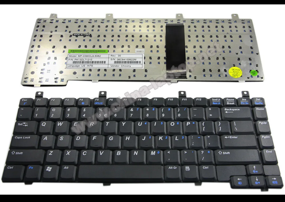 Новая клавиатура для ноутбука Nobilis DL71 (совместима с Hp dv5000 zv5000) черная версия