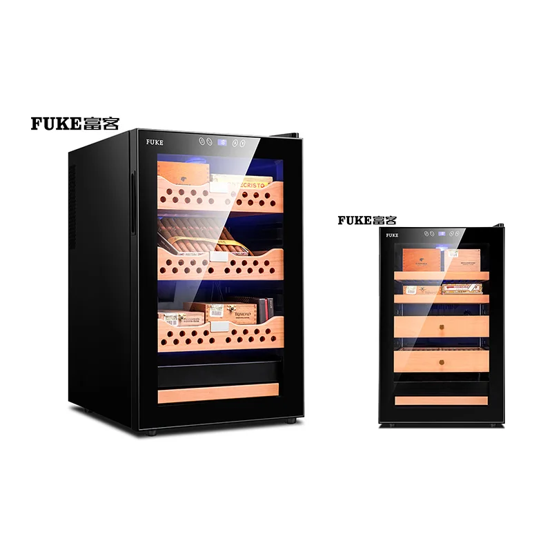Горячая Распродажа, Электрический шкафчик для хранения сигар "Humidor" светодиодный светильник Humidor сигары охладитель шкаф испанский кедр деревянная полка сигары погреб FK-68C
