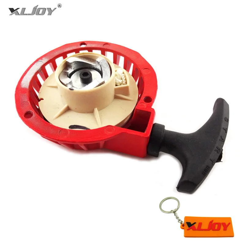 Red XLJOY алюминиевый двигатель Потяните стартер часть для 47cc 49cc Мини Мото Карманный Dirt Bike ATV Quad Mini moto - Цвет: Red