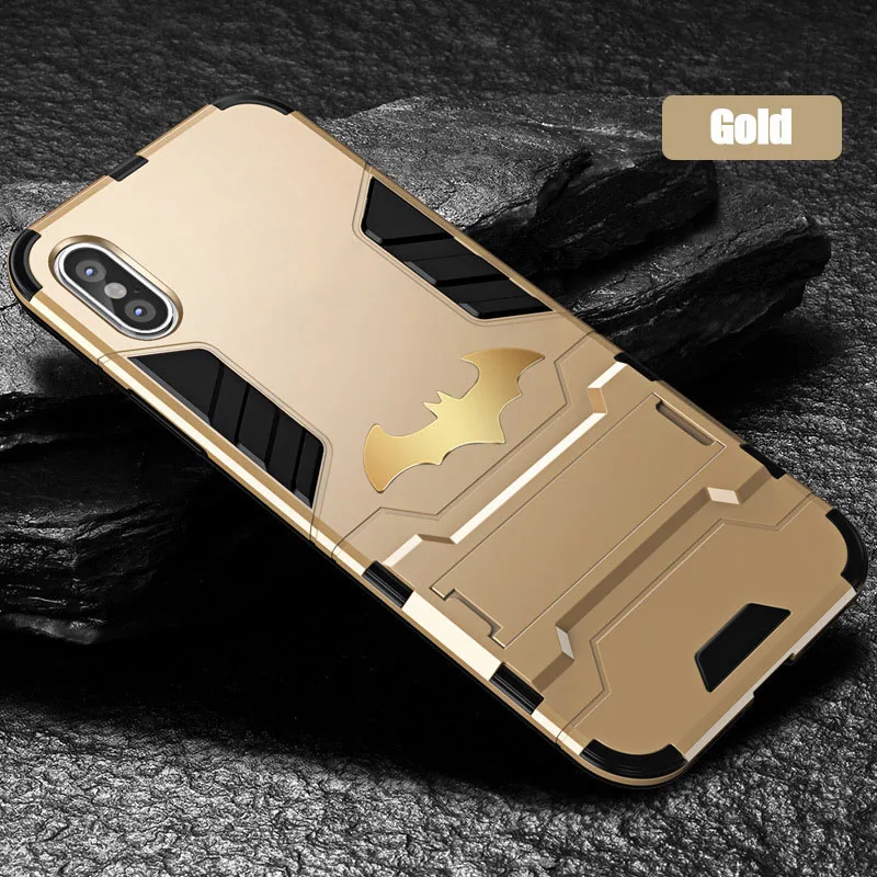 Gold With Bat Бэтмен чехол с подставкой Чехол для samsung Galaxy A70 A50 A40 A30 M20 M10 J6 J8 A6 A7 A8 плюс Чехол s противоударный чехол из ТПУ+ прочная крышка - Цвет: Gold With Bat