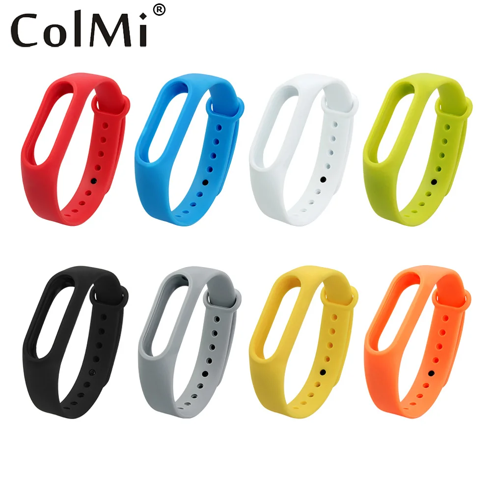 Цветной силиконовый ремешок для браслета COLMI сменный оригинального Miband 2 Xiaomi Mi band