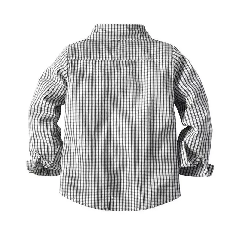 Новинка 2019 рубашка для маленьких мальчиков хлопковая Классическая в клетку с