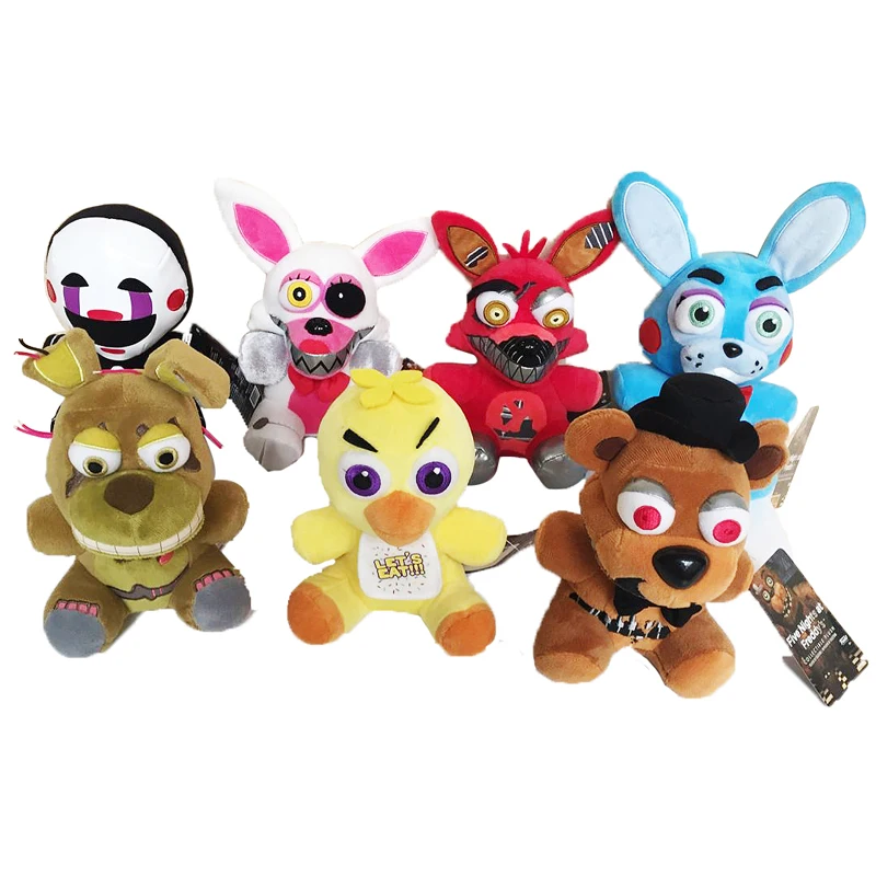 18 см FNAF игрушки Five Nights at Freddy плюшевые игрушки кукла Фредди Fazbear Foxy Bonnie Chica Клоун плюшевые мягкие игрушки подарки для детей