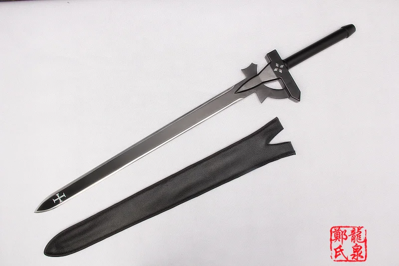 Настоящий Sword SAO Kirito Elucidator Реплика Art Online реквизит для косплея искусственная кожа