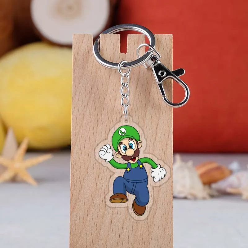 Игровой супер брелок для ключей Марио фигурка из аниме Astroboy (Супер и Луиджи акрил
