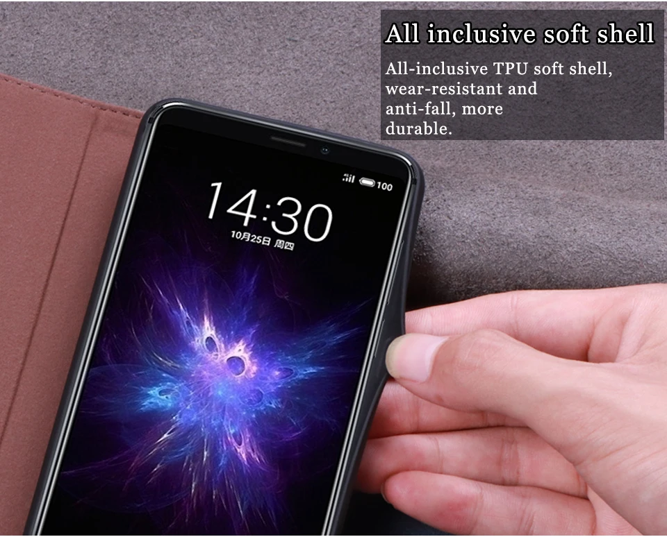 RYKKZ Роскошный кожаный флип-чехол для Meizu Note 8, чехол для мобильного телефона с подставкой для MEIZU Note 8, кожаный 6 ''чехол для телефона, чехол для Meizu 16th