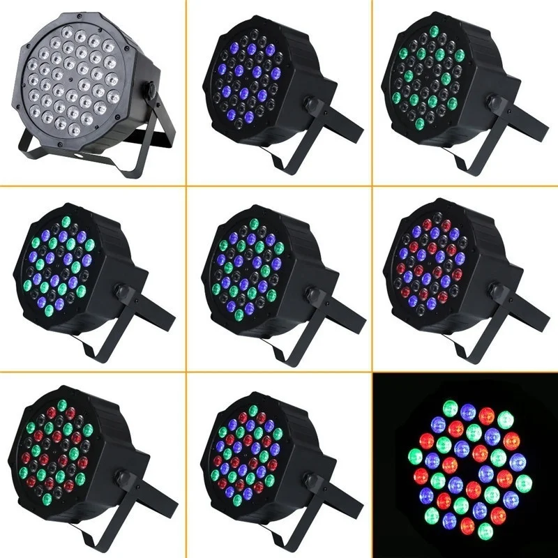 Плоский светильник Par RGB светодиодный сценический DMX-512 с волшебным эффектом 36