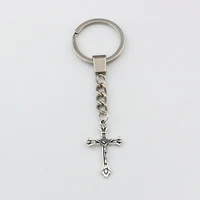 3pcs keychain cross religion alloy charms pendants key ring travel protection diy accessories a 492f