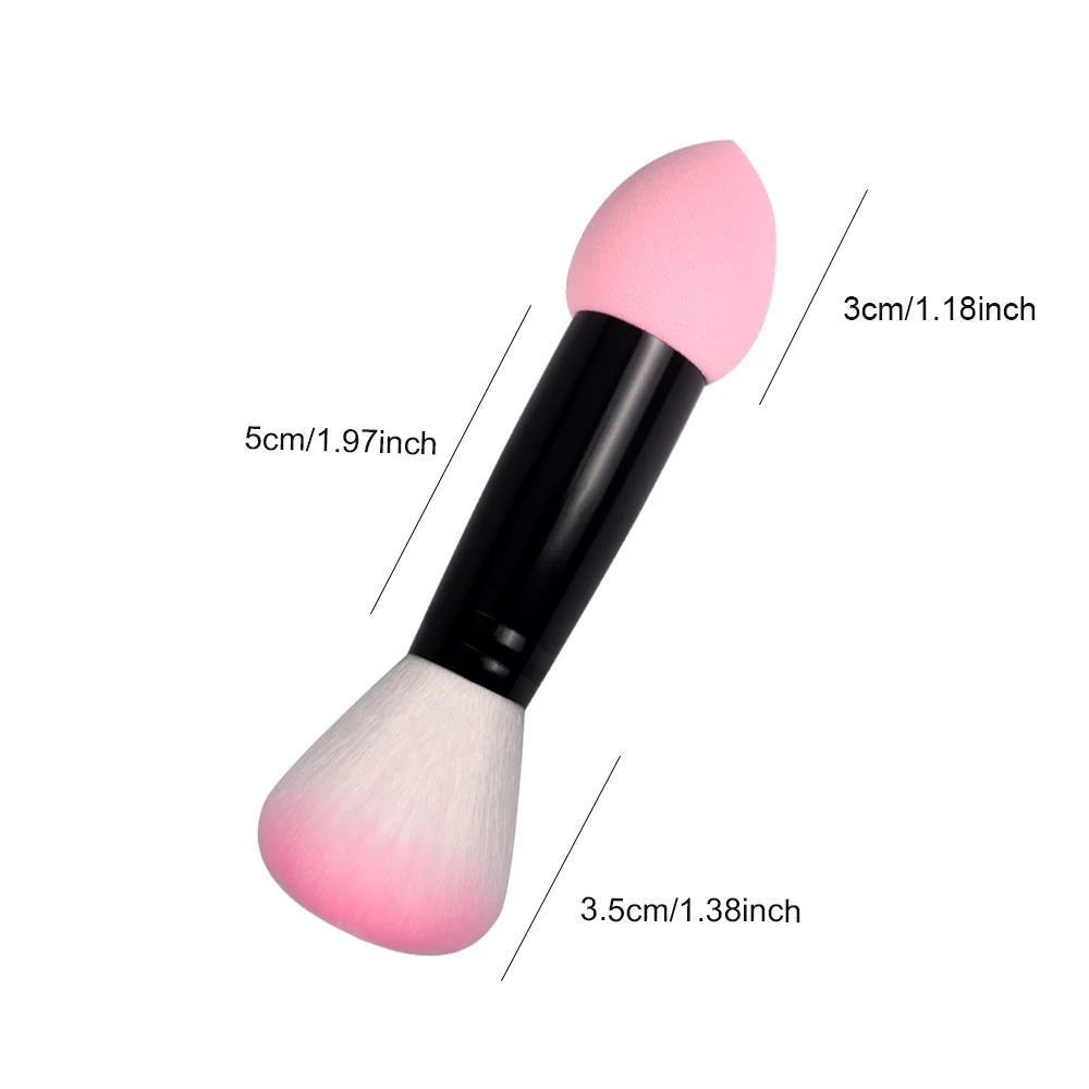 1pc Professional Make up Brush Two Head Nylon Blush Brushes Foundation Concealer Sponge For Liquid Cream Powder Makeup Tools | Красота и