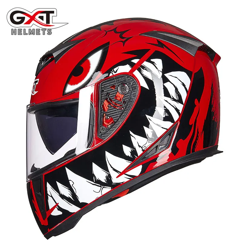 11 GXT 358 новые настоящие Полнолицевые Шлемы зимние теплые с двойным козырьком Мотоциклетный Шлем КАСКО мотоциклетный шлем - Цвет: 11
