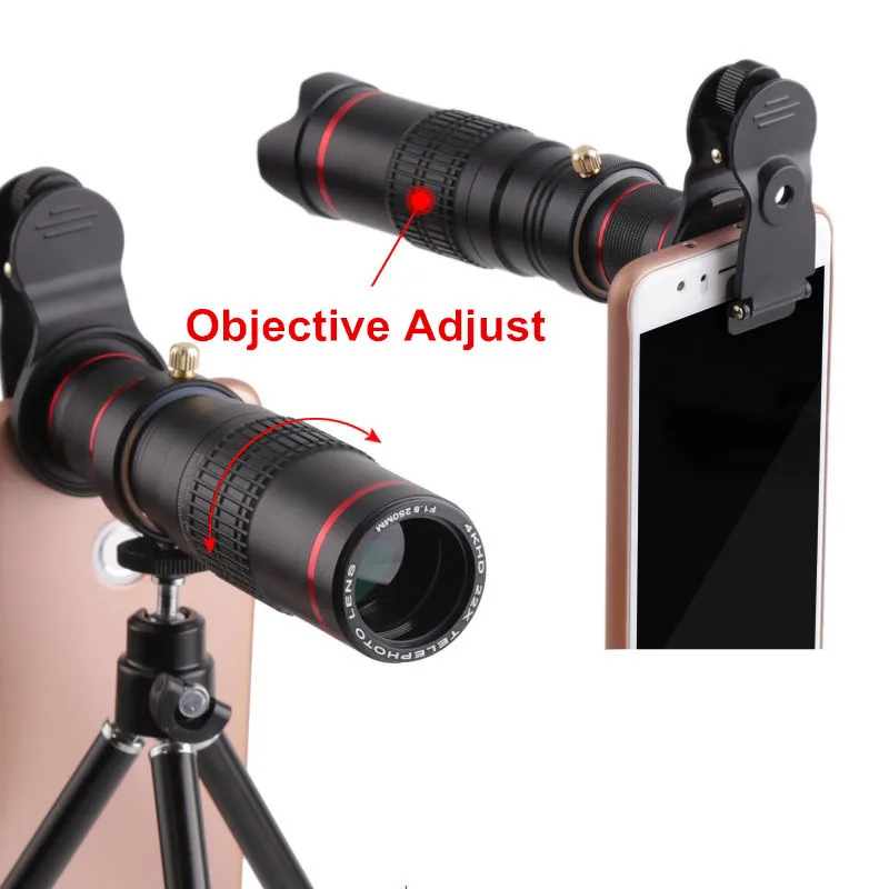 hd 4k 22x telephoto phone lens mobile telescope camera lenses for iphone smartphone zoom para celular cellphone lentes kit free global shipping