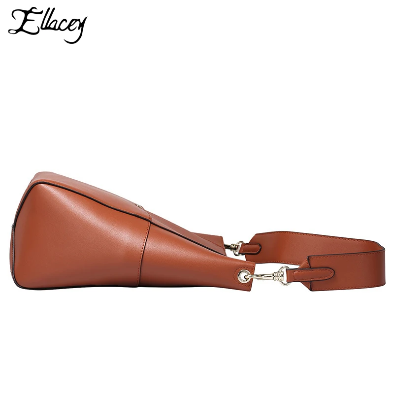 Ellacey Сумка ведро из натуральной кожи Большие винтажные сумки тоут коровьей