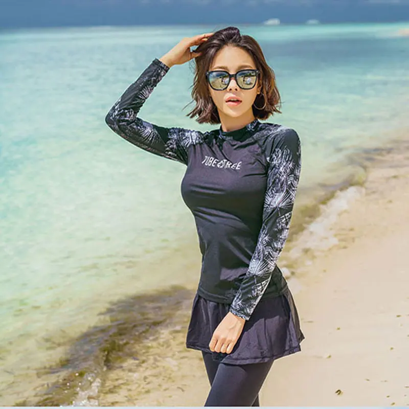 Мужская и женская рубашка с длинным рукавом защитой от солнца комплект купальных