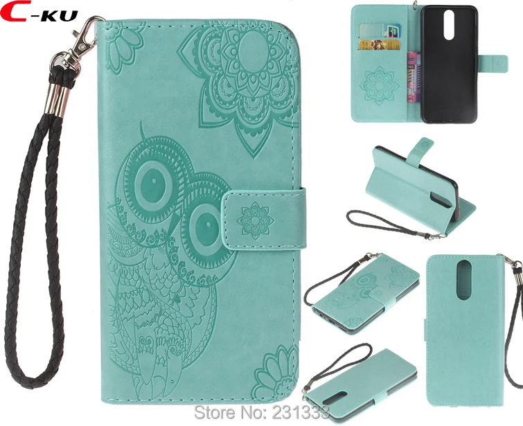 Модный кожаный чехол кошелек C ku с рисунком совы для Huawei P Smart Honor 9 Lite C6 PRO Mate 10 P20