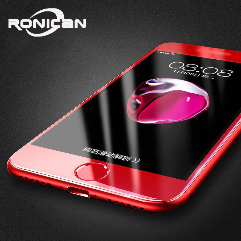 RONICAN для iphone 8 plus 6 6s Защита экрана 3D 0 3 мм Полное покрытие пленка красное