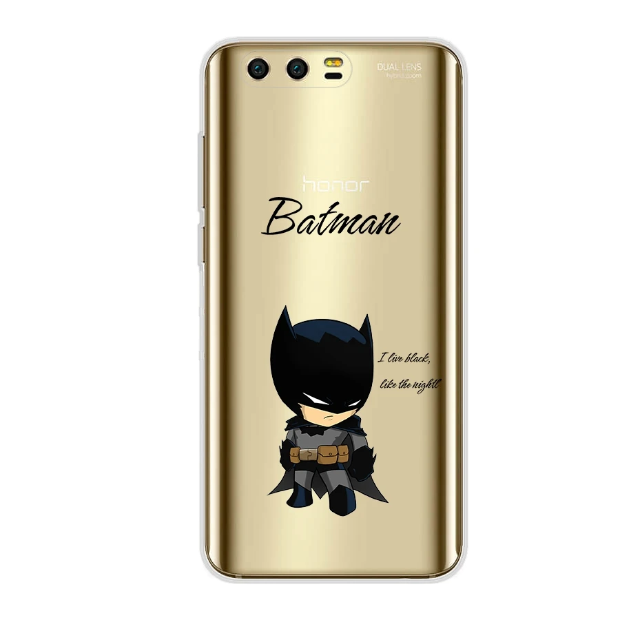 Phone Case For Huawei p smart Silicon Soft Clear TPU Spiderman Iron Man The Avengers Cover for honor 9 lite |