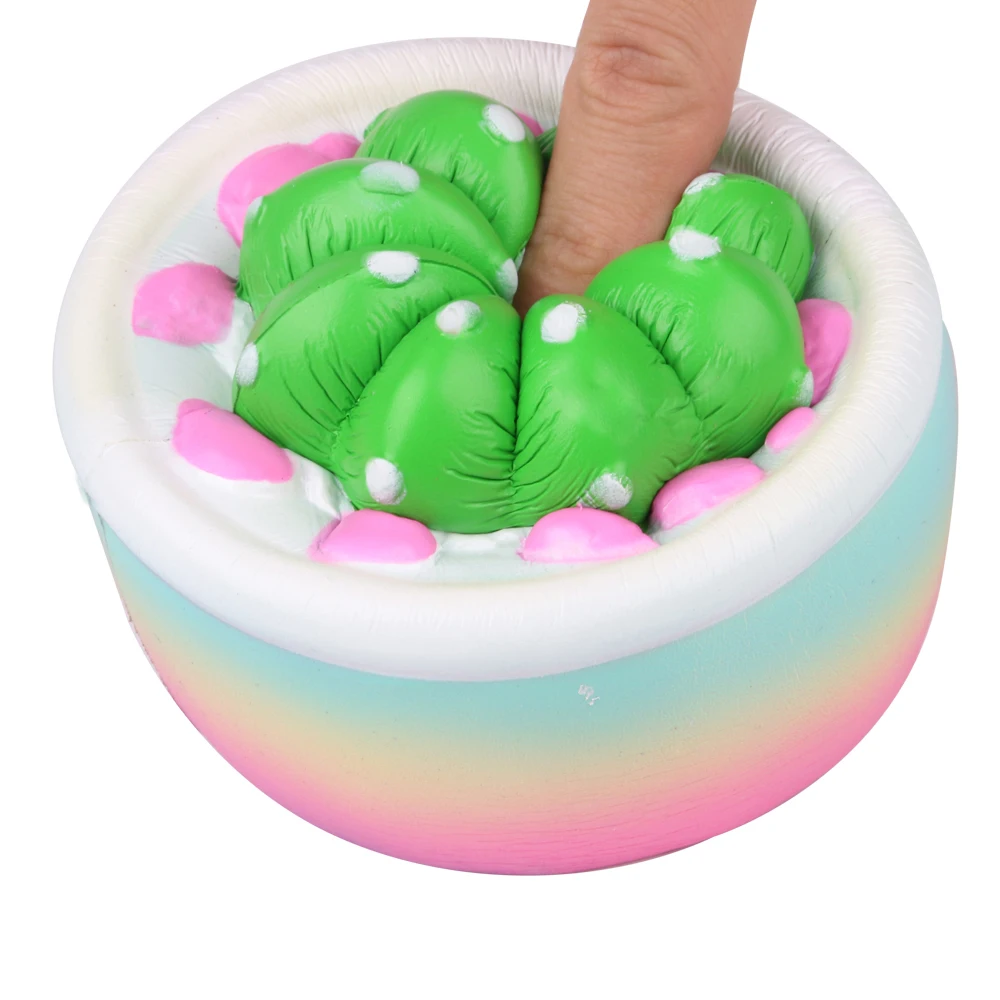 Kawaii Сжимаемый гигантский кактус горшечные растения медленно растет уменьшить