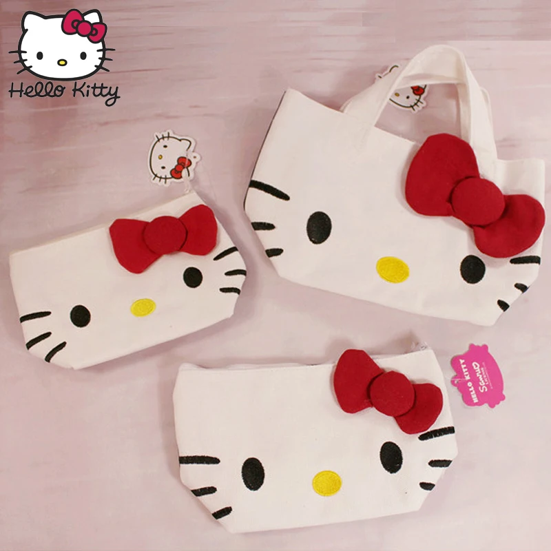 Сумка Hello Kitty ручной работы милый плюшевый рюкзак с бантом для девочек школьный