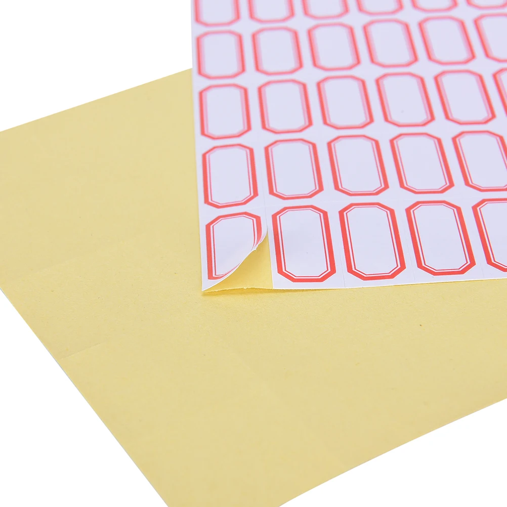 60 Sheets White and Red Price Tag 12mm x 23mm Label Coated Paper Self-adhesive Sticker | Игрушки и хобби