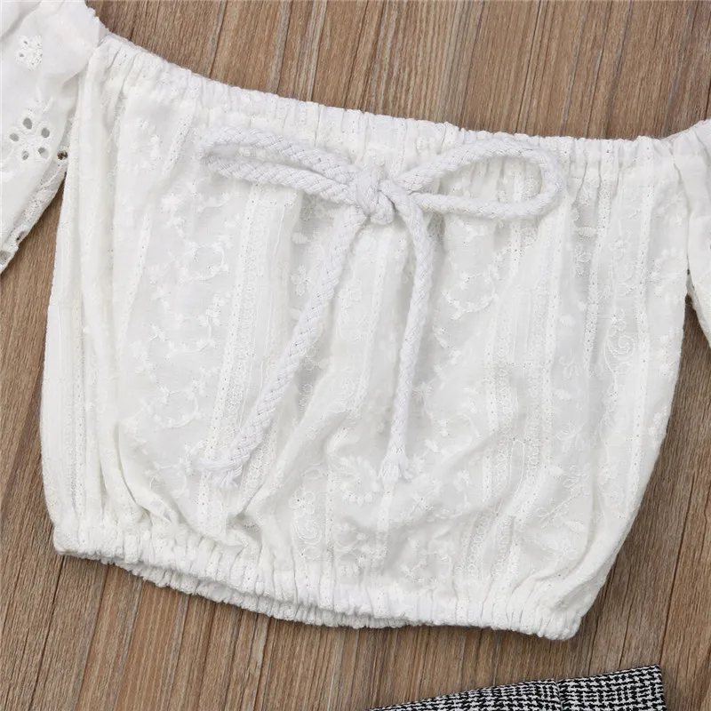 Брендовая Новинка кружевная ажурная одежда для маленьких девочек летняя майка с