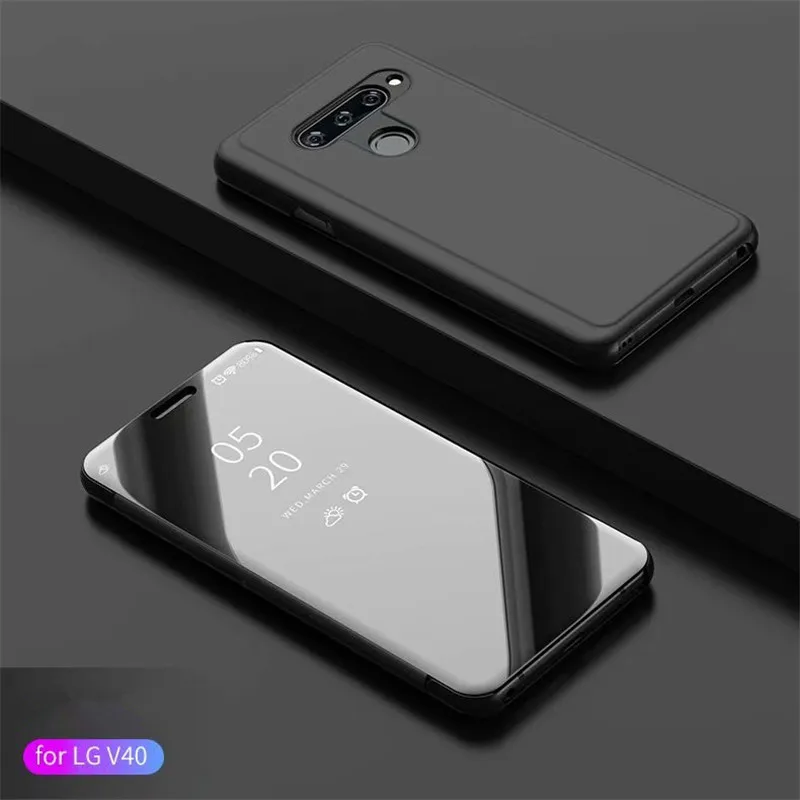 Ультра тонкий чехол для LG V30 V40 V50 G8 с металлическим покрытием и зеркальным
