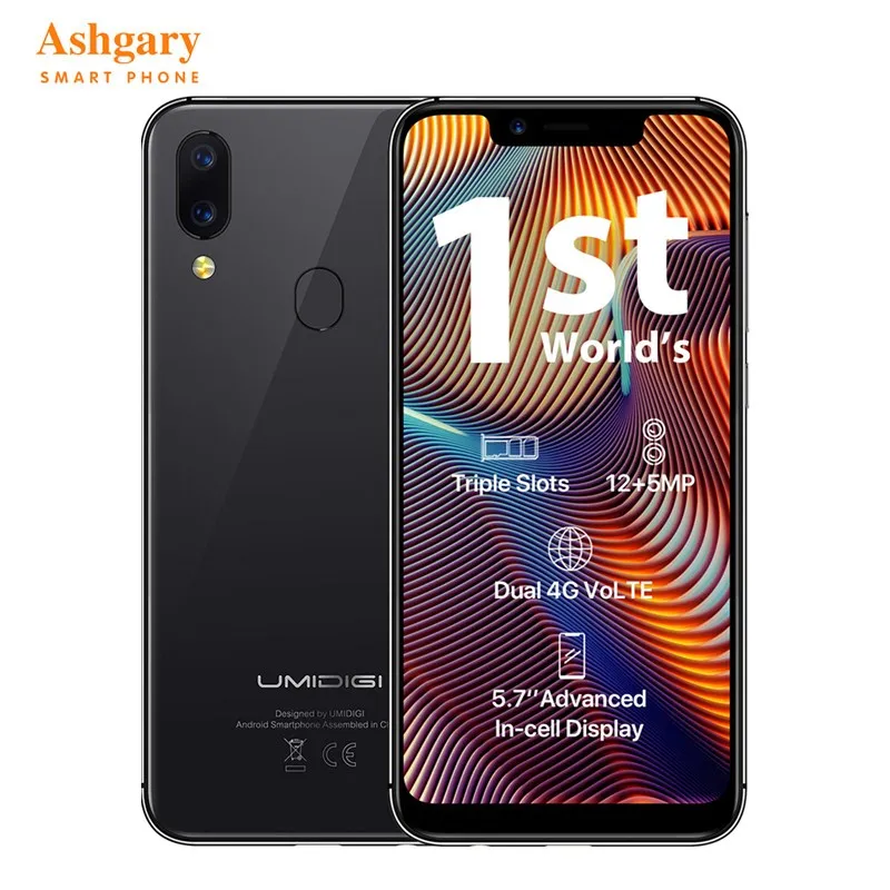 UMIDIGI A3 Pro 4G смартфон 5 7 дюймов Android 8 1 MTK6739 четырехъядерный ГГц 3 ГБ ОЗУ 32 Гб ПЗУ 3300 МП